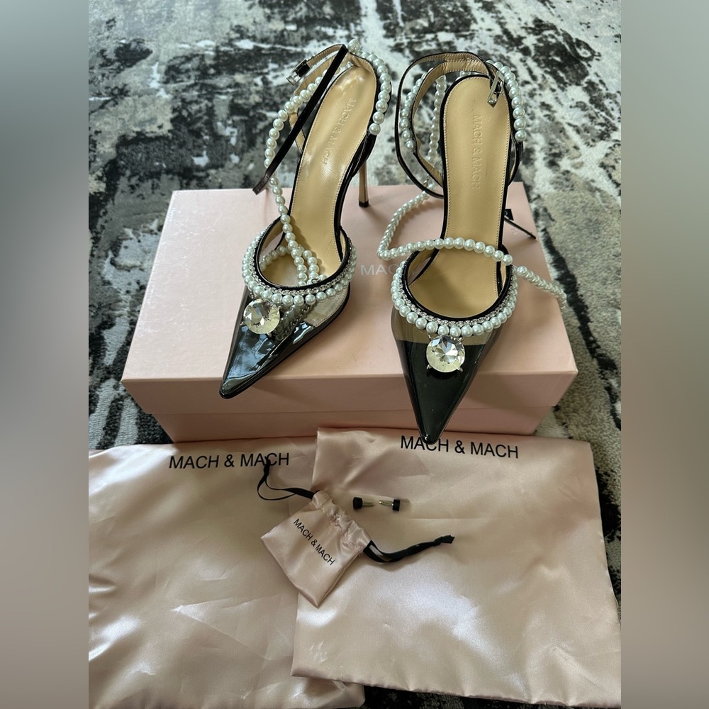 MACH & MACH Black Diamond of Elizabeth Heels - Size 39